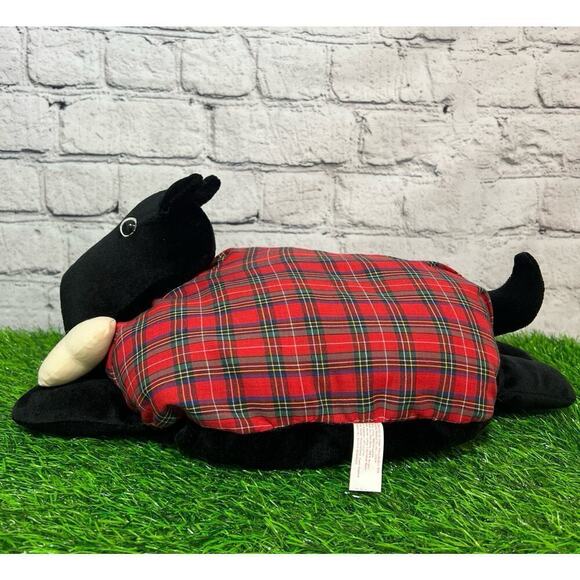 Vintage Avon Red Plaid Massaging Scottie Scotty Dog Plush Pillow Tested - Picture 2 of 9